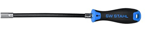 SW-Stahl 02076L Schraubendreher mit Sechskant - 6 x 260 mm Flexibel | Schraubenzieher fuer Schlauchschellen - Biegsamer Schaft aus Chrom-Vanadium-Stahl - Mit praktischem Aufhaengeloch