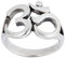 Silverly Frauen Männer 925 Sterling Silber Om Aum Ohm Hindu Sanskrit Klobig polierte Ring