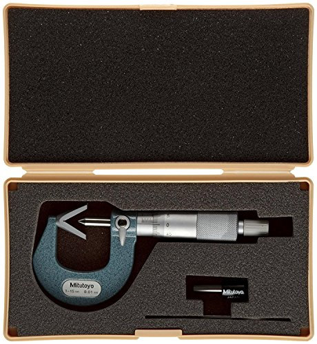 Mitutoyo 114-102 Sonder-Bügelmessschraube mit Nuten, 10-25 mm