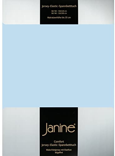 Janine Elastic-Jersey-Spannbetttuch 5002 Fb 12 hellblau 180x200-200x220