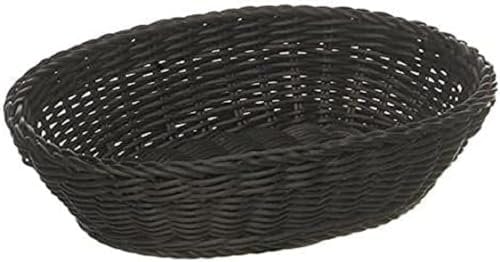 APS Korb, oval PROFI LINE - Körbchen, Flechtkorb aus Polypropylen - Abmessungen: 32 x 23 cm/Höhe: 7 cm/Farbe: Schwarz
