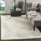 SAFAVIEH Distressed Teppich für Wohnzimmer, Esszimmer, Schlafzimmer - Adirondack Collection, Kurzer Flor, Elfenbein und Schiefer, 183 X 274 cm