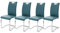 Robas Lund, Stuhl, Esszimmerstuhl, Schwingstuhl Köln, 4er Set, Petrol, 57 x 43 x 100 cm