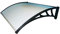 Pensilina-Tettoia modulabile 60x100cm tetto policarbonato alveolare trasparente