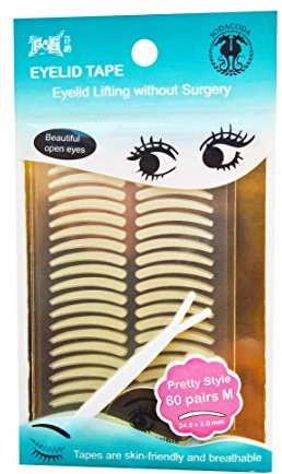 MAGIC Invisible pretty size (M) - Augenlidlifting ohne OP [1x60Paar] - Schlupflid Stripes, Augenlidklebeband, Schlupflider Tape