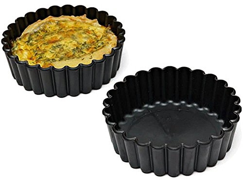 Matfer Exoglass Mini Pie Moulds Fluted 100mm (Pack of 12) - [DN949]