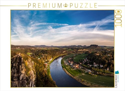 CALVENDO Puzzle Blick über die Elbe, Deutschland | 1000 Teile Lege-Größe 64 x 48 cm Foto-Puzzle für glückliche Stunden