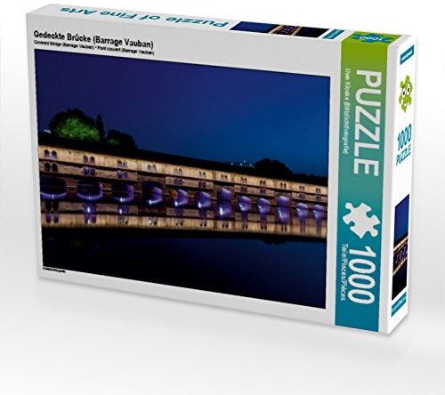 CALVENDO Puzzle Gedeckte Brücke (Barrage Vauban) | 1000 Teile Lege-Größe 64 x 48 cm Foto-Puzzle für glückliche Stunden