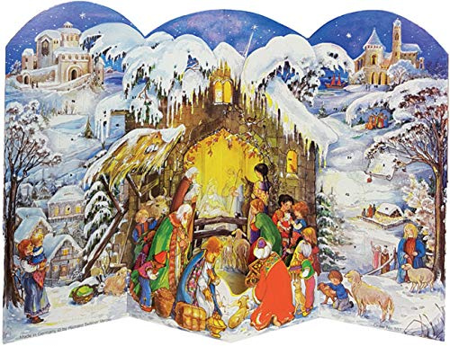 Bilder Adventskalender/Weihnachtskalender für Kinder und Erwachsene mit Glimmer Jesus ist geboren