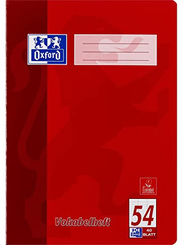 Oxford 100050337 Vokabelheft LIN54 - A4, 40 Blatt, liniert