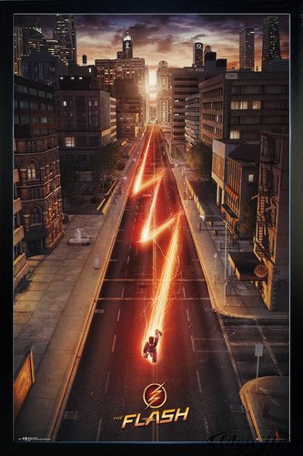 The Flash Poster Hauptplakat (66x96,5 cm) gerahmt in: Rahmen schwarz