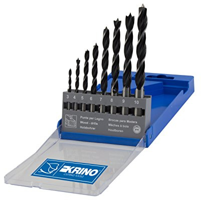 Krino 05010202 Spitzen Holz ws, Set 8 Stück, Stahl, 3 bis 10 mm