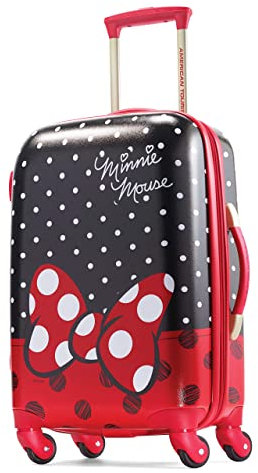 American Tourister Disney Minnie Mouse Red Bow Hardside Spinner 21, Schwarz/Rot/Weiß, 21, Disney Hartschalengepäck mit Rollen
