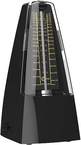 CANTUS mechanisches Metronom, klassisches Modell, laut, hochpräzise, Einstiegsmodell (schwarz)