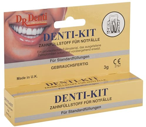 Dr. Denti-Kit - Zahnfüllung für ausgefallene Plomben, Orange, 3 g (1er Pack)