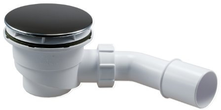 AQUABAD® Ablaufgarnitur für Duschtasse/Duschwanne Ø 90mm mit verchromten Ablaufdeckel und Geruchssperre