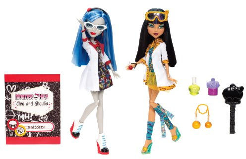 Monster High Mattel BBC81 Laborpartner Ghoulia und Cleo, 2-er Pack
