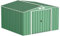 Duramax ECO 10 x 10 (9.16 m²) Metallgerätehaus, feuerverzinktes Metall gerätehaus - Geräteschuppen, verstärkte Dachkonstruktion, wartungsfreier und wetterfester Metallschuppen, Grün