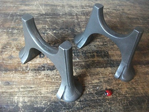 Traditional Pair Cast iron feet for old reclaimed radiators - small