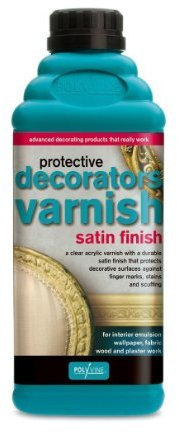 1ltr Polyvine Protective Decorators Varnish Satin Finish by Polyvine
