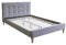 Homestyle4u 1730, Polsterbett 140 x 200 Grau Doppelbett Bettgestell mit Lattenrost