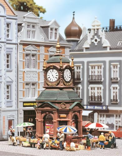 FALLER 180583 - Uhrenkiosk, Braun, Grün