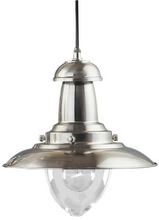 Searchlight Fisherman nautical ceiling pendant (4301SS, satin silver)