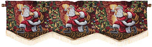 Violet Linen Arazzo decorativo per finestra, 152,4 x 38,1 cm, motivo Babbo Natale