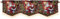 Violet Linen Arazzo decorativo per finestra, 152,4 x 38,1 cm, motivo Babbo Natale