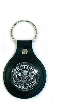 Lynyrd Skynyrd Schlüsselring Keychain band logo Skull Nue offiziell leather One Size