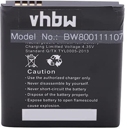 vhbw 1x Batterie Compatible avec Archos 40 Cesium téléphone Portable (1950mAh, 3,8V, Li-ION)