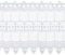 Plauener Spitze by Modespitze, Store Bistro Gardine Scheibengardine mit Stangendurchzug, hochwertige Stickerei, Höhe 45 cm, Breite 96 cm, Weiß