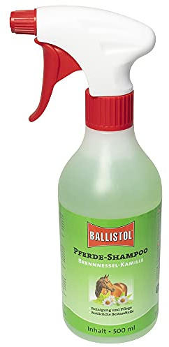 BALLISTOL 26470 Pferde-Shampoo Brennnessel-Kamille 500ml – ph-Neutrale Reinigung und Pflege - Haut, Mähne, Schweif, Fell