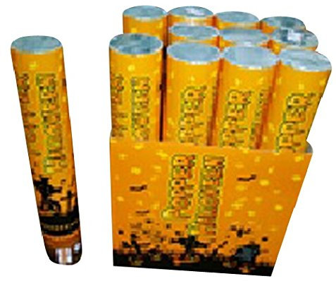 Konfetti Kanone 3 Stück je 30 cm gross auch für Halloween Party Feste Geburtstag Feier, Halloween Deko, Halloween Bastelideen.