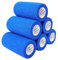 COMOmed Kohäsive Bandage 10cm 6 Stück Selbstklebend Bandage Kohäsive Athletic Tape alleray getestet Blau Pflasterverband Fingerpflaster wasserfest elastisch Pflasterbandage Blau