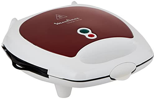 Moulinex SW6125 Appareil à croque-monsieur/gaufres 3 en 1 (Rouge)