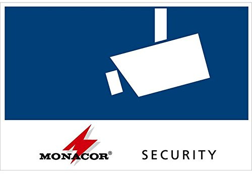 Monacor CCTV-LABL/OS / Aufkleber Sec. 120x80mm, Au