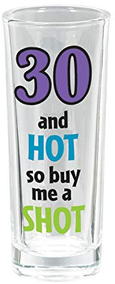 30th Tall Shot Glasses 80ml