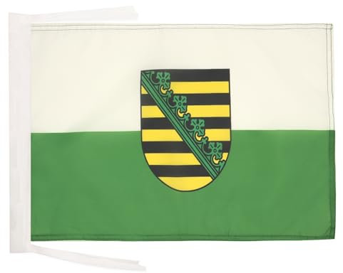 AZ FLAG - Flagge Sachsen - 45x30 cm Mit Kordel - Sachsen Fahne 30 x 45 cm - Flaggen
