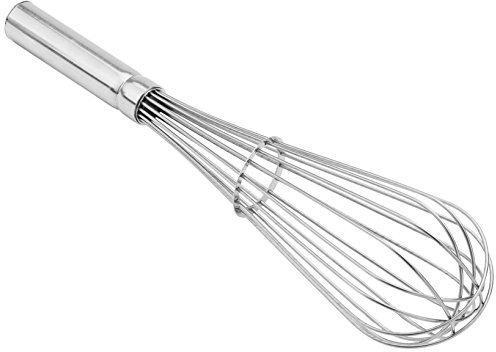 PIAZZA - Frusta a Mano da Cucina Professionale in Acciaio Inossidabile 8 Fili, 50cm, Sbattitore Manuale Robusto con Anello per Mescolare Agilmente senza Grumi, Utensili Cucina Acciaio Inox, 50x9x9cm