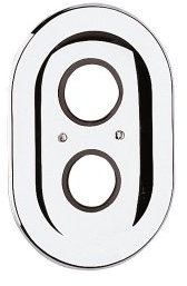 GROHE Rosette oval (Original Ersatzteil, Robust, Langlebig, Herstellergarantie: 5 Jahre), Chrom, 47188000