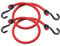Master Lock 3020EURDAT Gummi-Spannseile mit Haken [Set mit 2 Spannseilen] [60 cm langes Spannseil] [Doppelter Invershaken] - Ideal zum Transportieren, Verpacken und Sichern von Lasten, rot