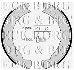 Borg & Beck BBS6049 Brake Shoes To Fit Land Rover 88 109 Defender