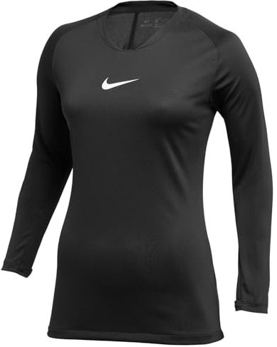 Nike Mädchen W Nk Df Park 1stlyr JSY Ls T-Shirt, Black White, S EU