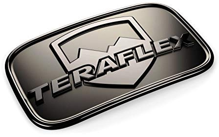 TeraFlex 4798000 Schwarz Chrom JK Nummernschild Löschen Badge Kit, 1 Packung