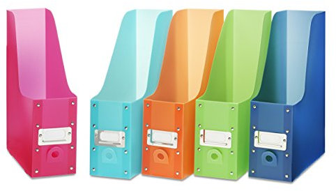 Whitmor Magazine Organizers, Set of 5, Multicolor