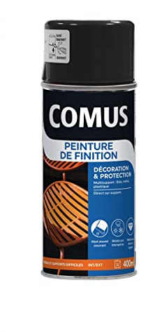 comus Aérosol 400ml Peinture de finition satin noir