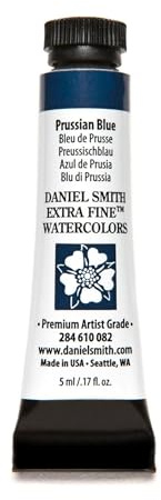 Daniel Smith Extra Fine Watercolor Paint, 5ml Tube, Prussian Blue, 284610082, 0.17 Fl Oz (Pack of 1)