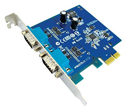 Sunix IPC-E2202S 2X Seriell RS-422/485 PCI Express Karte mit Überspannungsschutz (Surge Protection)