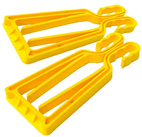 KlipSki Ski Binding, Yellow - Quick and Easy for Beginners & All, Adjustable, Unisex, Holds Skis and Poles Securely, Up to 15 kg